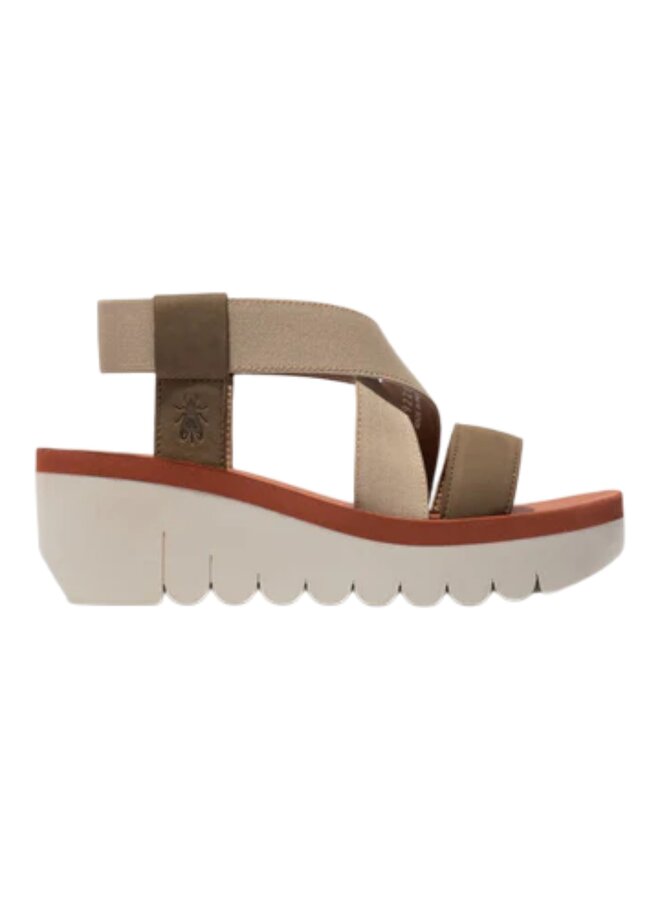 Fly London P144922011 Cupido/Elastic Military/Beige/Brick