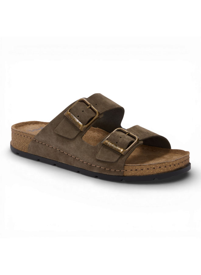 Scholl Bora 2 Buckles Man Khaki