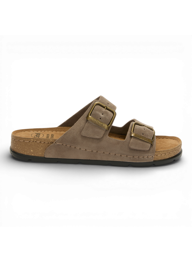 Scholl Bora 2 Buckles Man Taupe