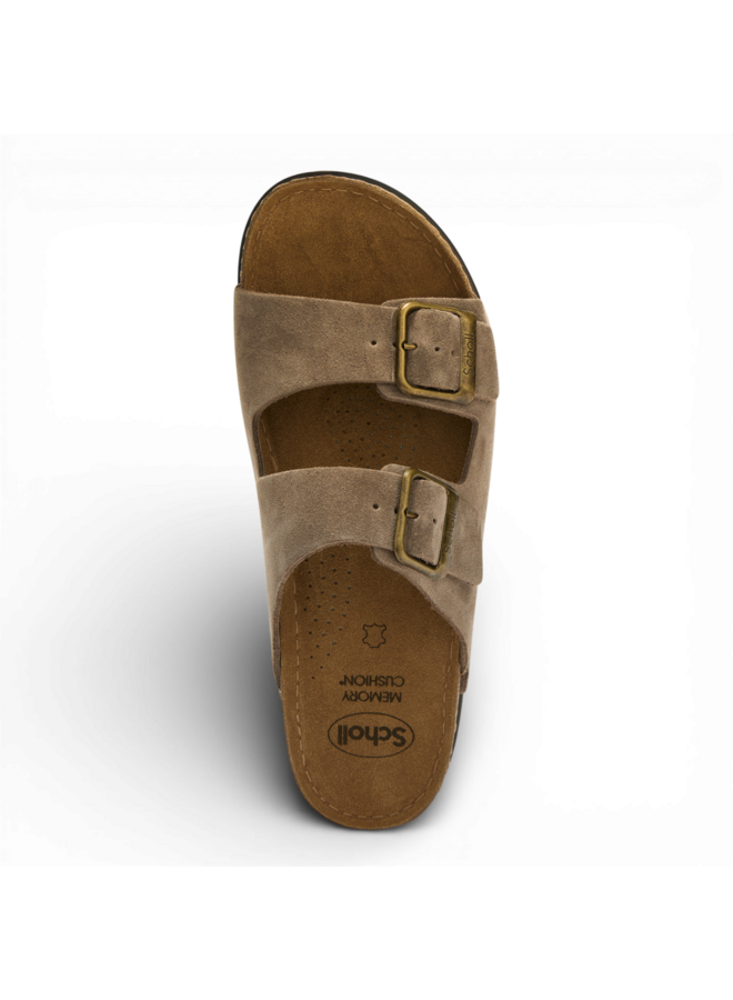 Scholl Bora 2 Buckles Man Taupe