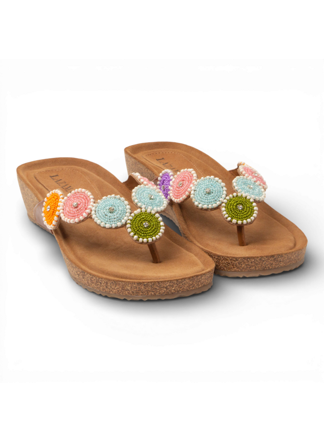 Lazamani LA75926 Multi Toe Slippers Rounds Wedge