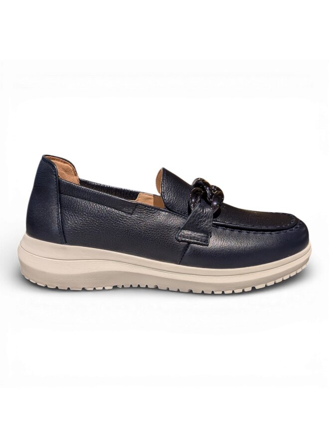 G Comfort 26295LN Navy Ocean Softnappa Women Mocassin Ultra Light