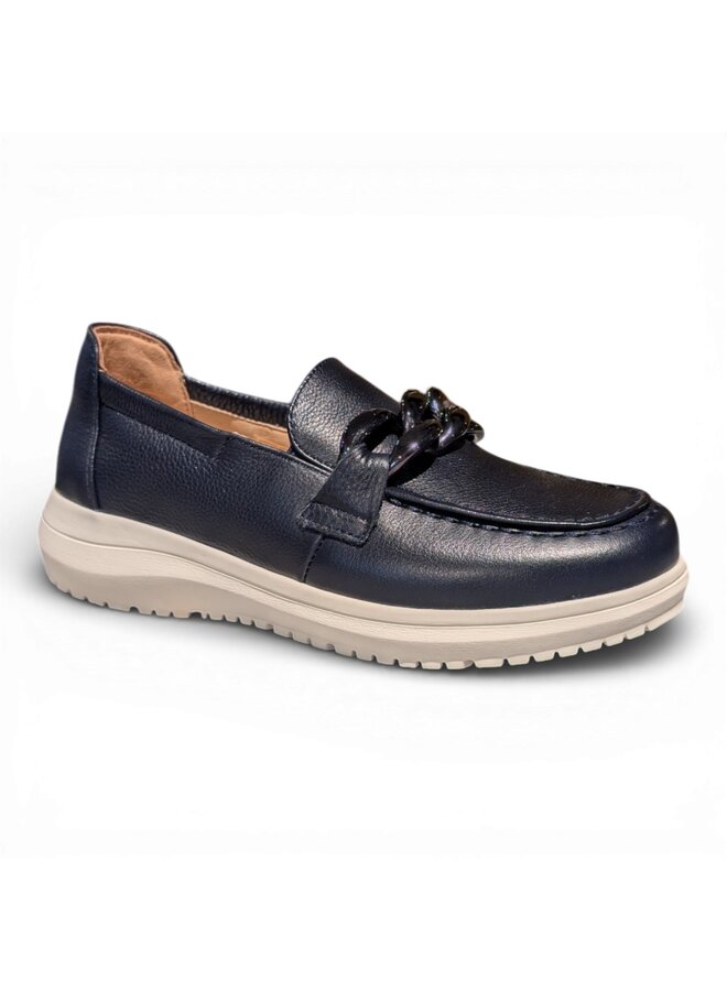 G Comfort 26295LN Navy Ocean Softnappa Women Mocassin Ultra Light