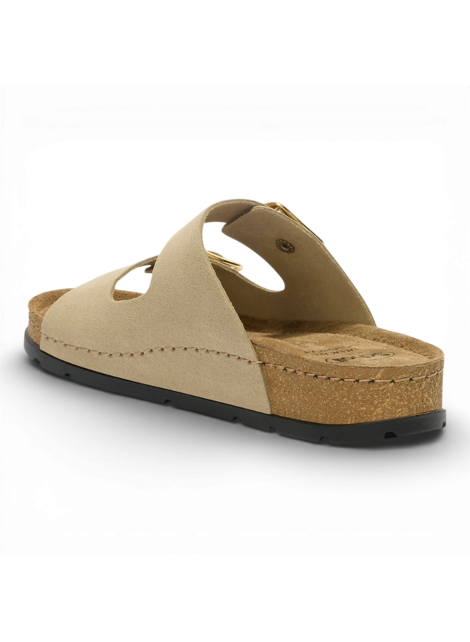 Scholl Bora 2 Buckles Dark Beige