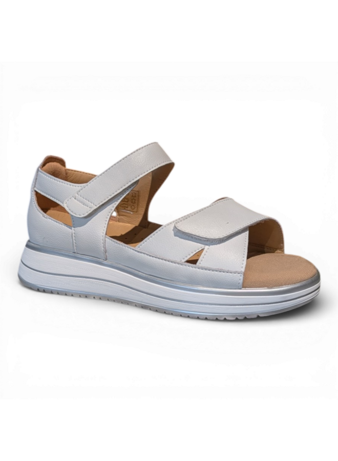 G Comfort S-662W White Softnappa Women Wedge Sandal Ultra Light