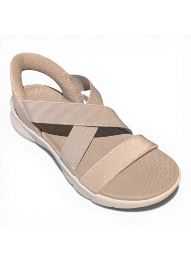 Skechers 141489 Go Walk Flex Sandal - Glimmer Taupe