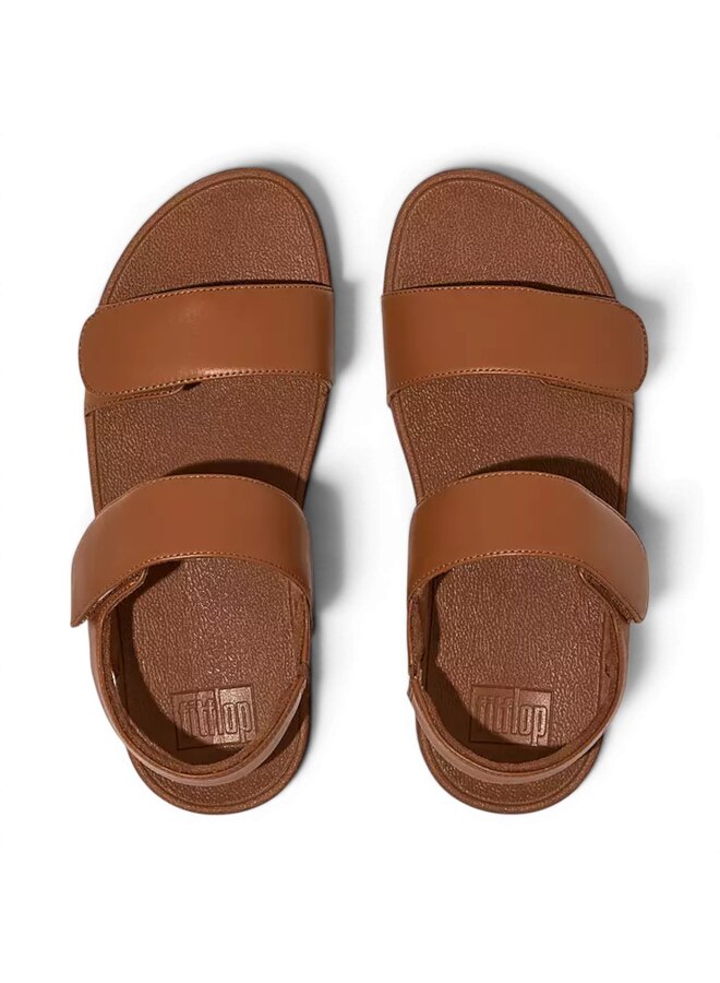 Fitflop Lulu Adjustable Leather Back-Strap Sandal Light Tan