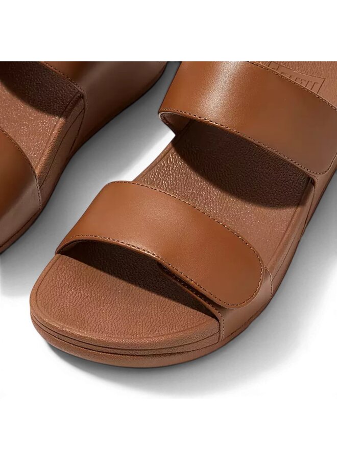 Fitflop Lulu Adjustable Leather Back-Strap Sandal Light Tan