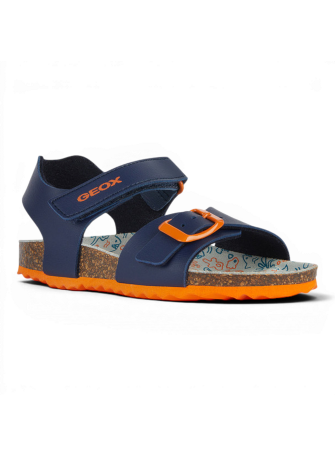 Geox J028LB Ghita Boy Navy Dark Orange