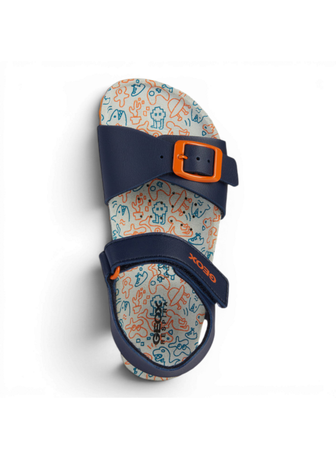 Geox J028LB Ghita Boy Navy Dark Orange