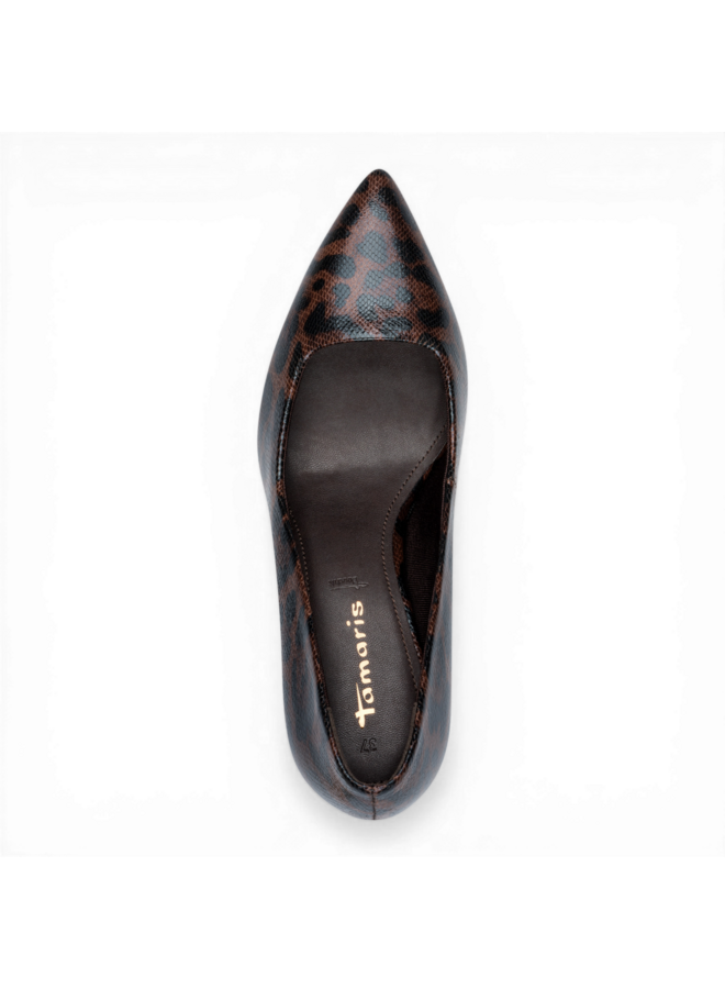 Tamaris 1-22474-47 Leopard Mokka Pump