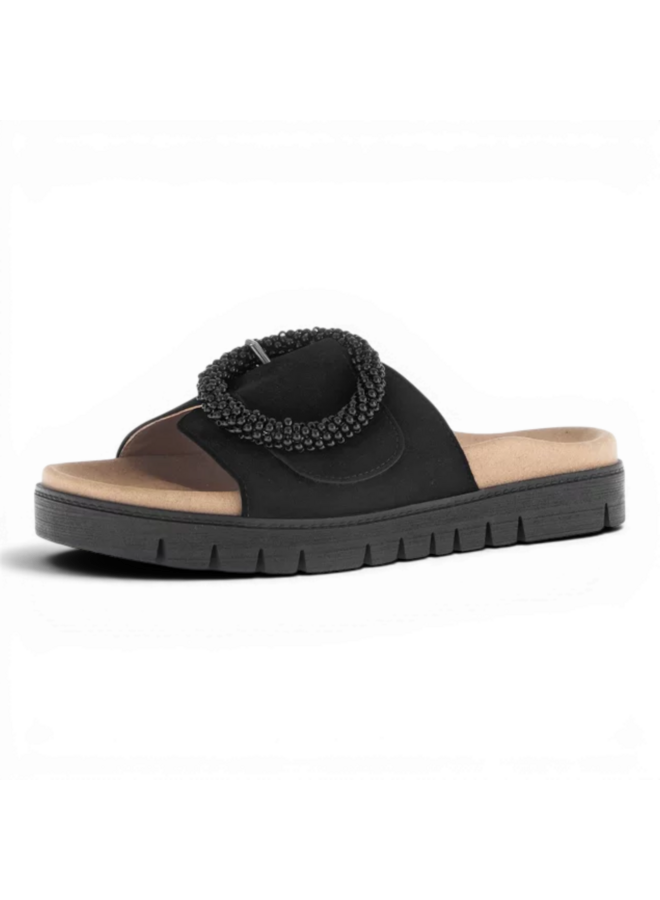 Gabor 83.745.17 Samtchevreau Zwart Slipper