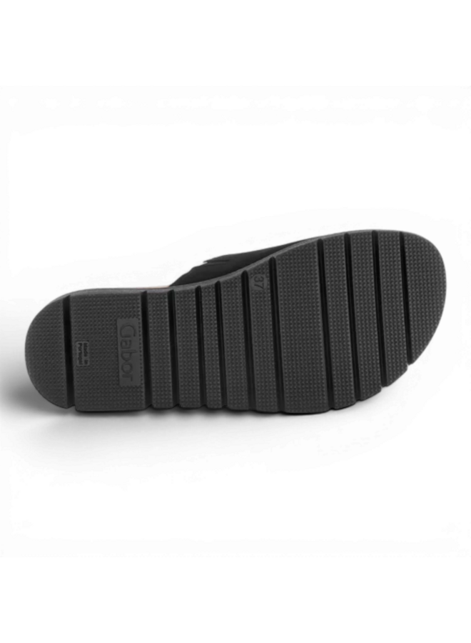 Gabor 83.745.17 Samtchevreau Zwart Slipper