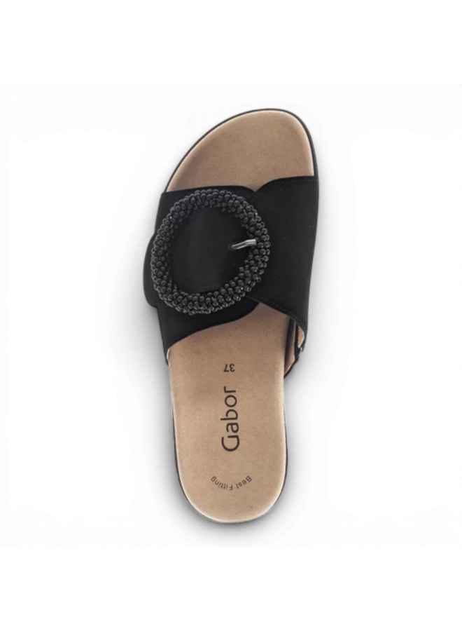 Gabor 83.745.17 Samtchevreau Zwart Slipper