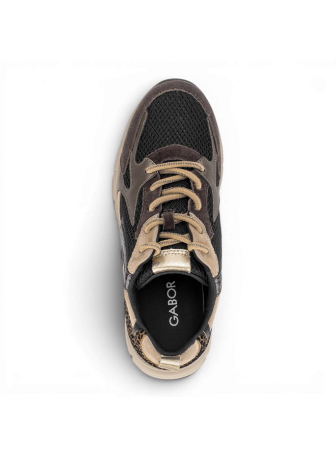 Gabor 6005.01.001 Mesh/Velour/Giraffe Black/Brown/Sand
