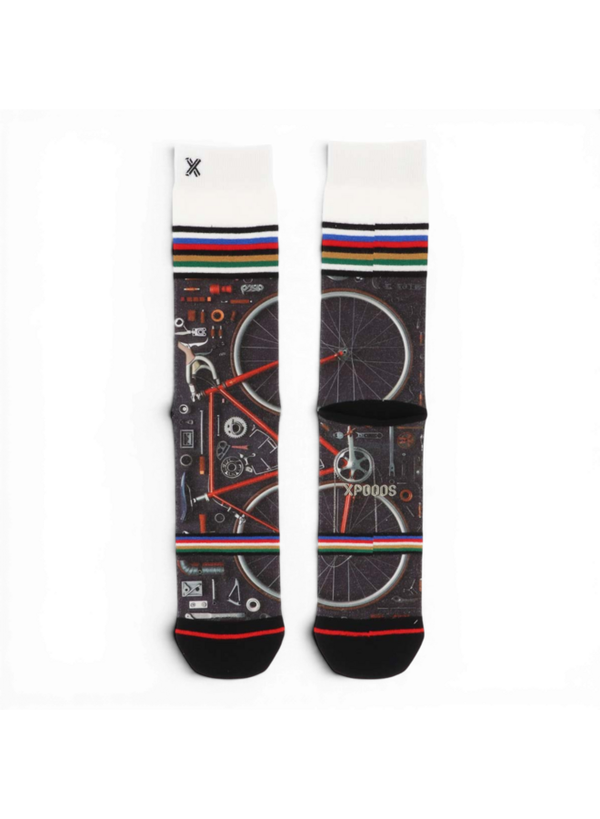 Xpooos Men Socks Bikestripe 301011058