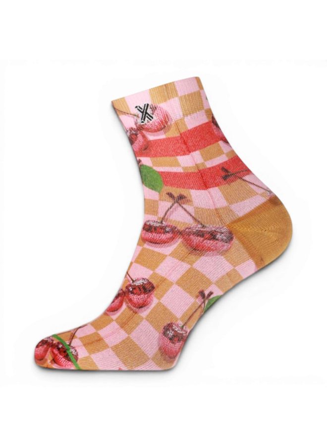 Xpooos Women Short Socks Cherrie 301052021