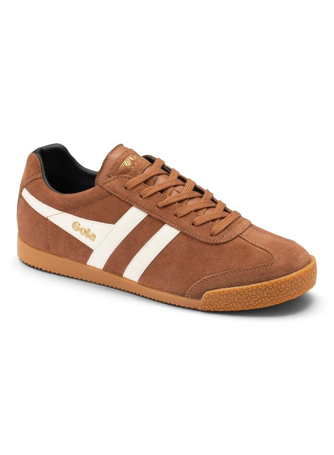 Gola CMA192TI Harrier Trainer Umber/Off White/Black