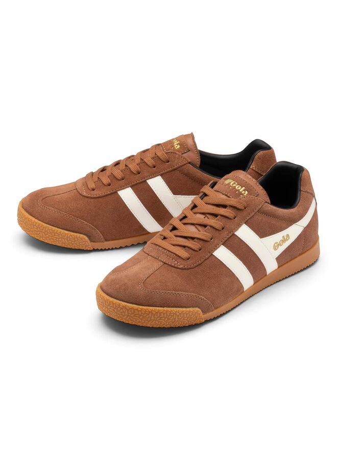 Gola CMA192TI Harrier Trainer Umber/Off White/Black