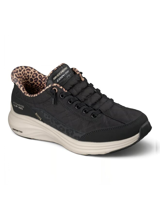 Skechers 150419/BLK Contour Foam Leopard Dream