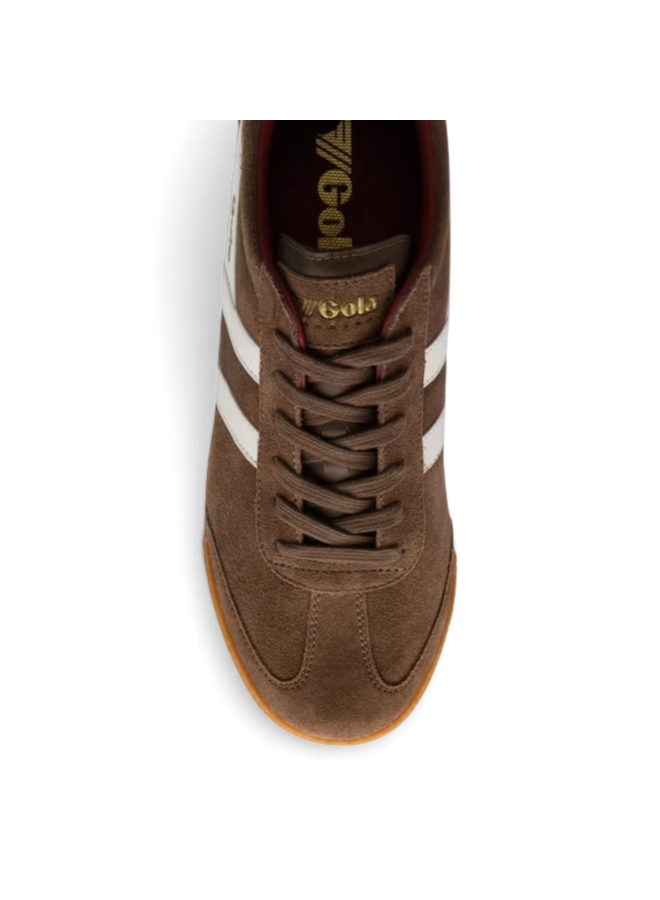 Gola CMA192FI Harrier Trainer Otter/Off White/Deep Red