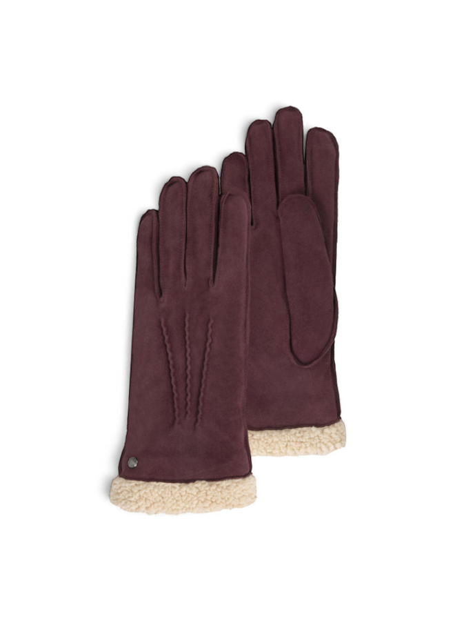 Isotoner 68451 Leren Handschoenen Bordeau