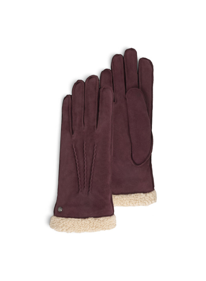 Isotoner 68451 Leren Handschoenen Bordeau