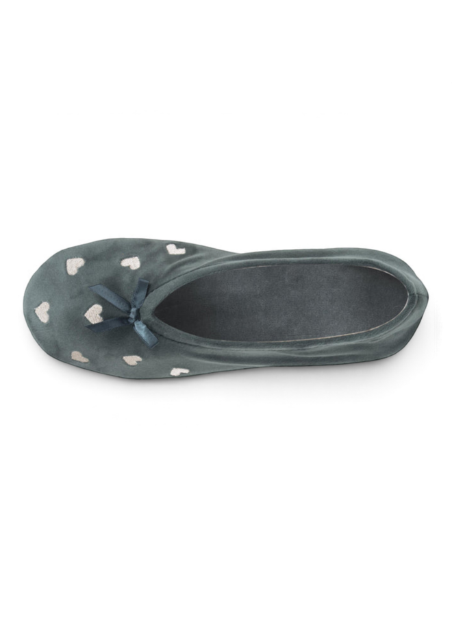Isotoner 95991 ballerina pantoffels Sauge/Créme