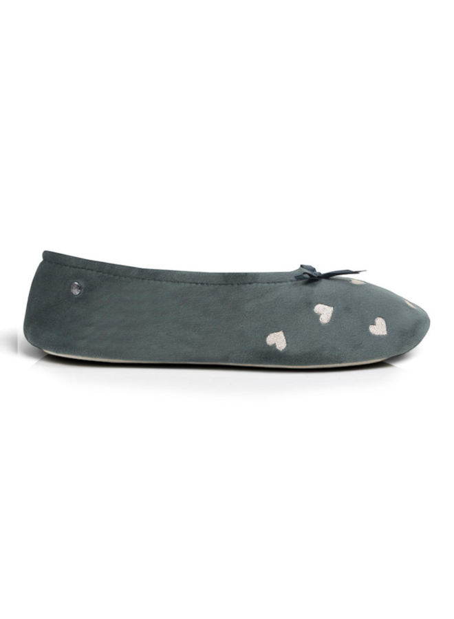 Isotoner 95991 ballerina pantoffels Sauge/Créme
