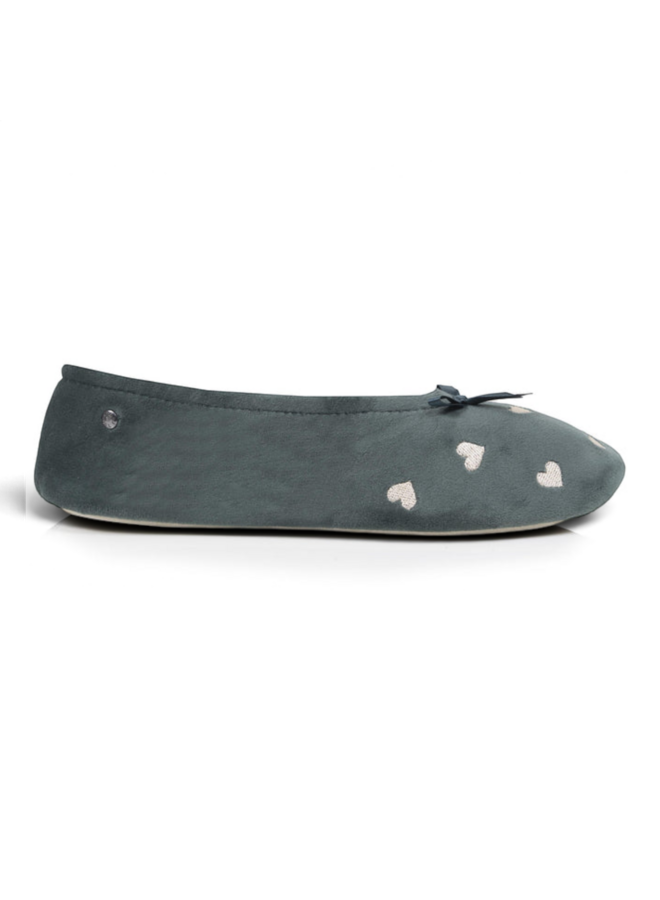Isotoner 95991 ballerina pantoffels Sauge/Créme