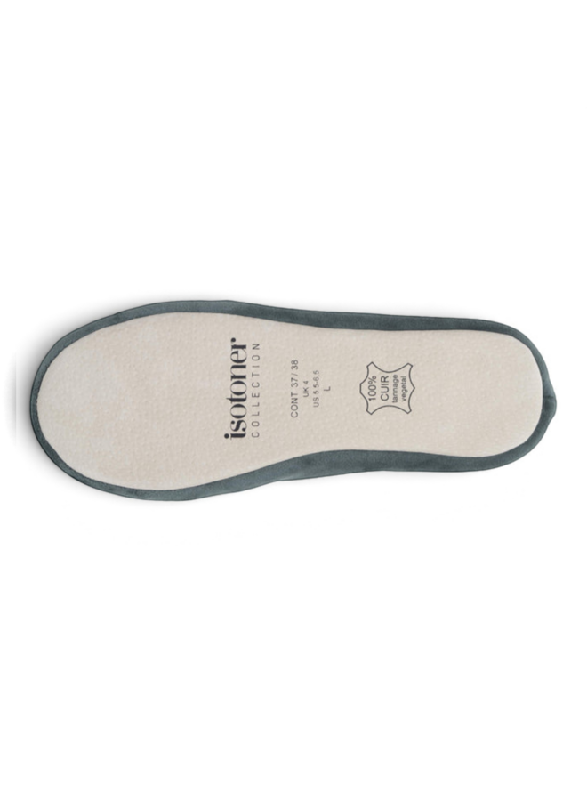 Isotoner 95991 ballerina pantoffels Sauge/Créme