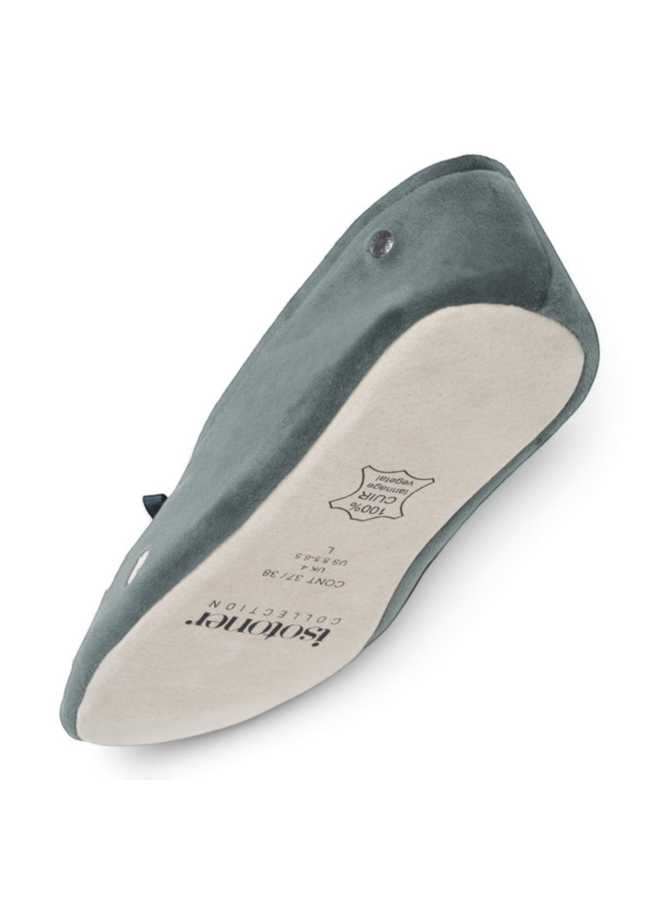 Isotoner 95991 ballerina pantoffels Sauge/Créme