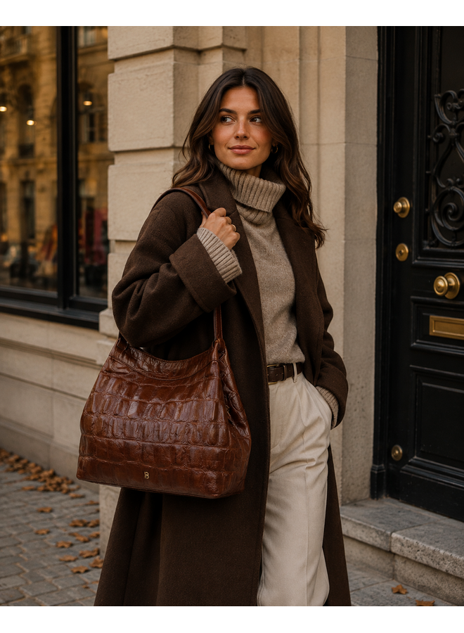 Belluga BCR 042 Bag Croco Classy - Cognac
