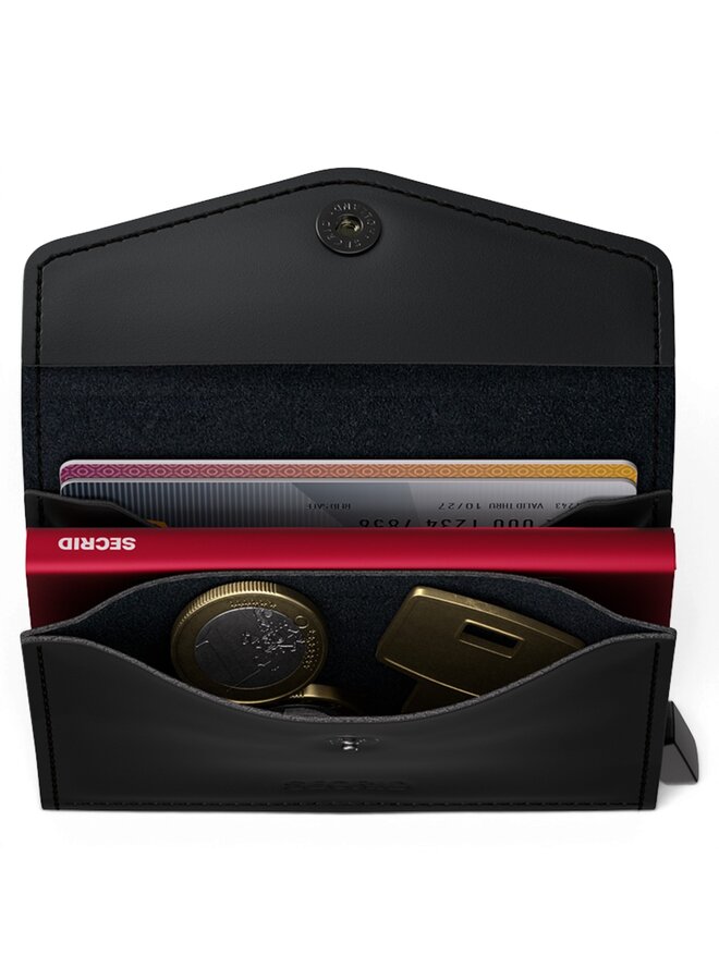 Secrid Envelope Matte Black & Red