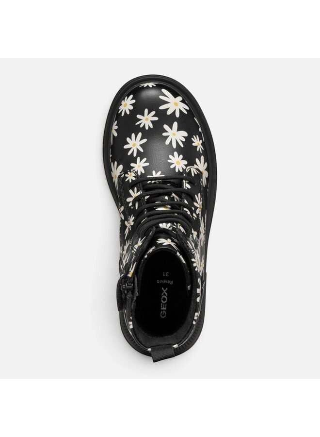 Geox J049QD J Eclair Girl Black/LT Ivory