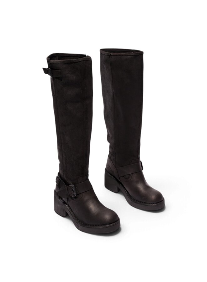 Fly London P211222000 Antique Suede-Black