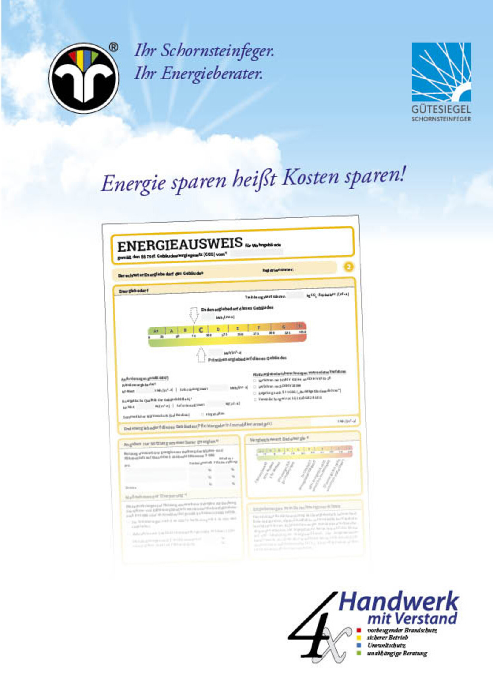 Mappen "Energieausweis" m. Klemmleiste