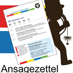 Anmeldezettel / Ansagezettel