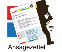 Anmeldezettel / Ansagezettel