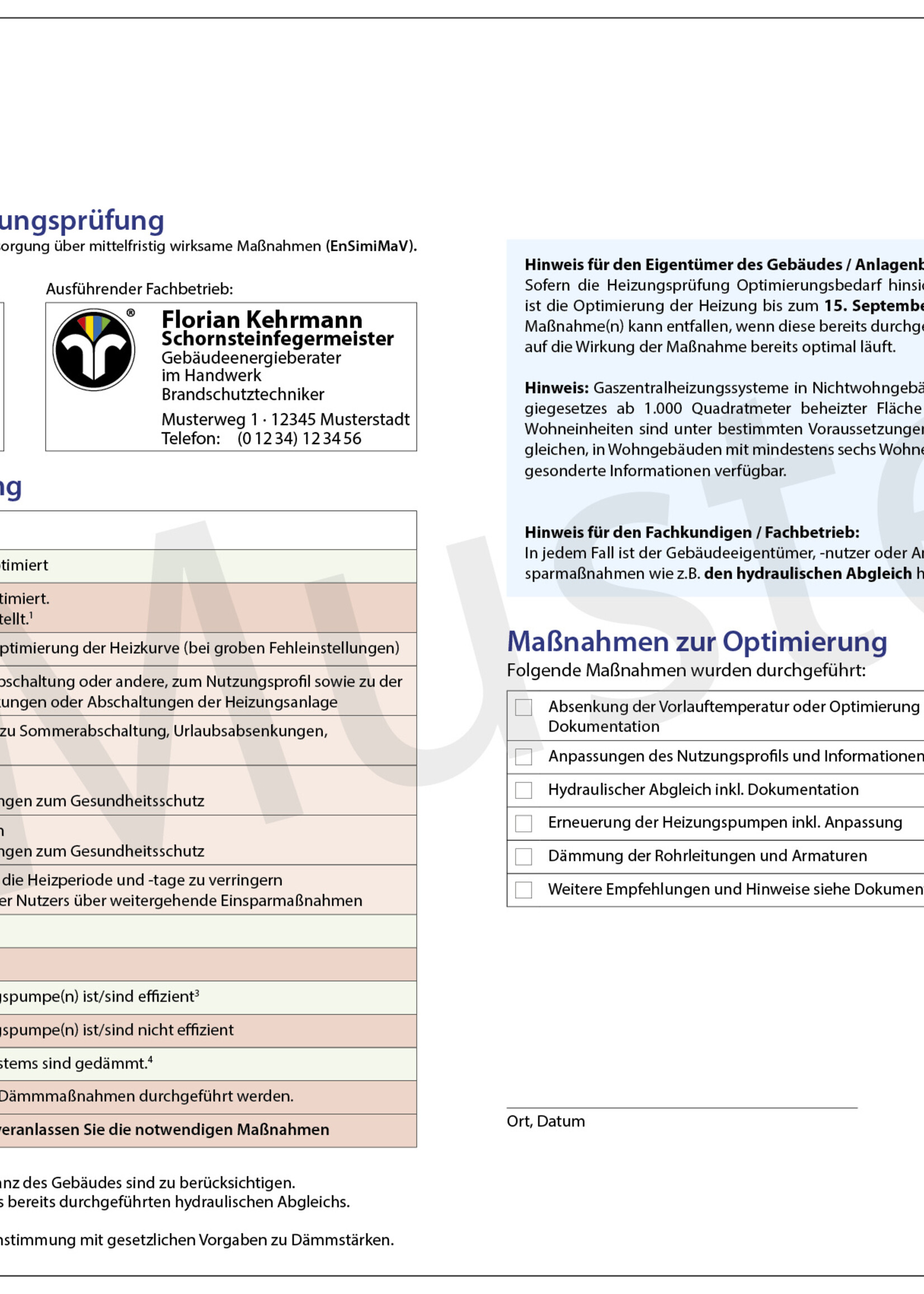 2-fach Sätze Bescheinigung nach "EnSimiMaV"