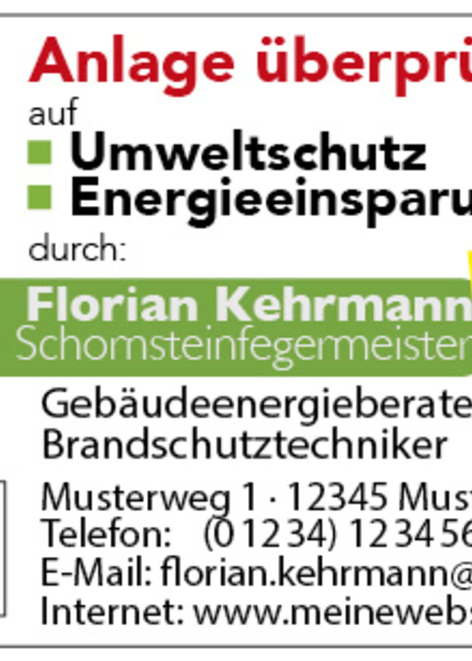 Haftetiketten "Anlage geprüft"