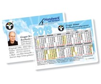 Kalender im Spielkartenformat