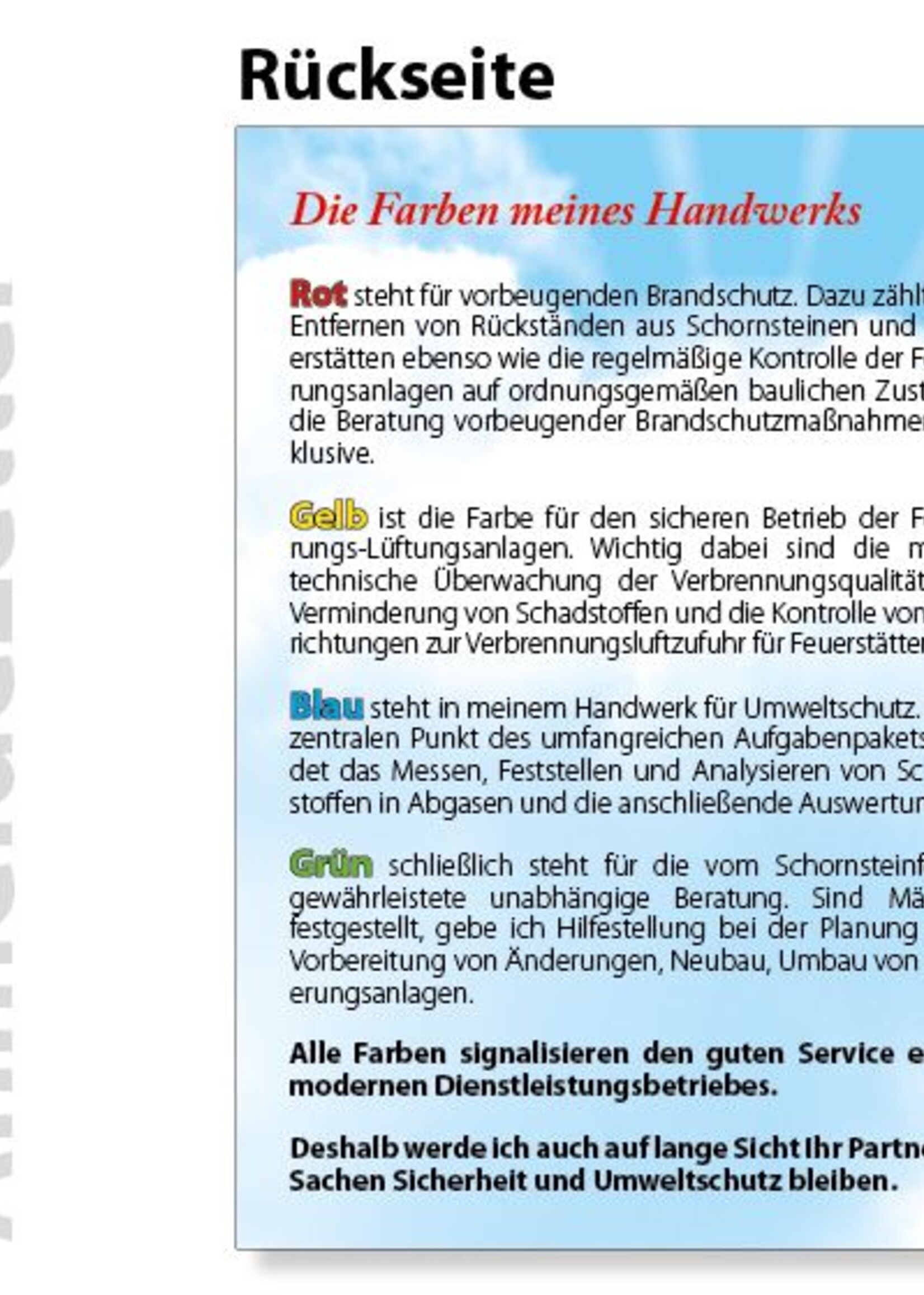 Anmeldezettel mit Eindruck - Feuerstättenschau