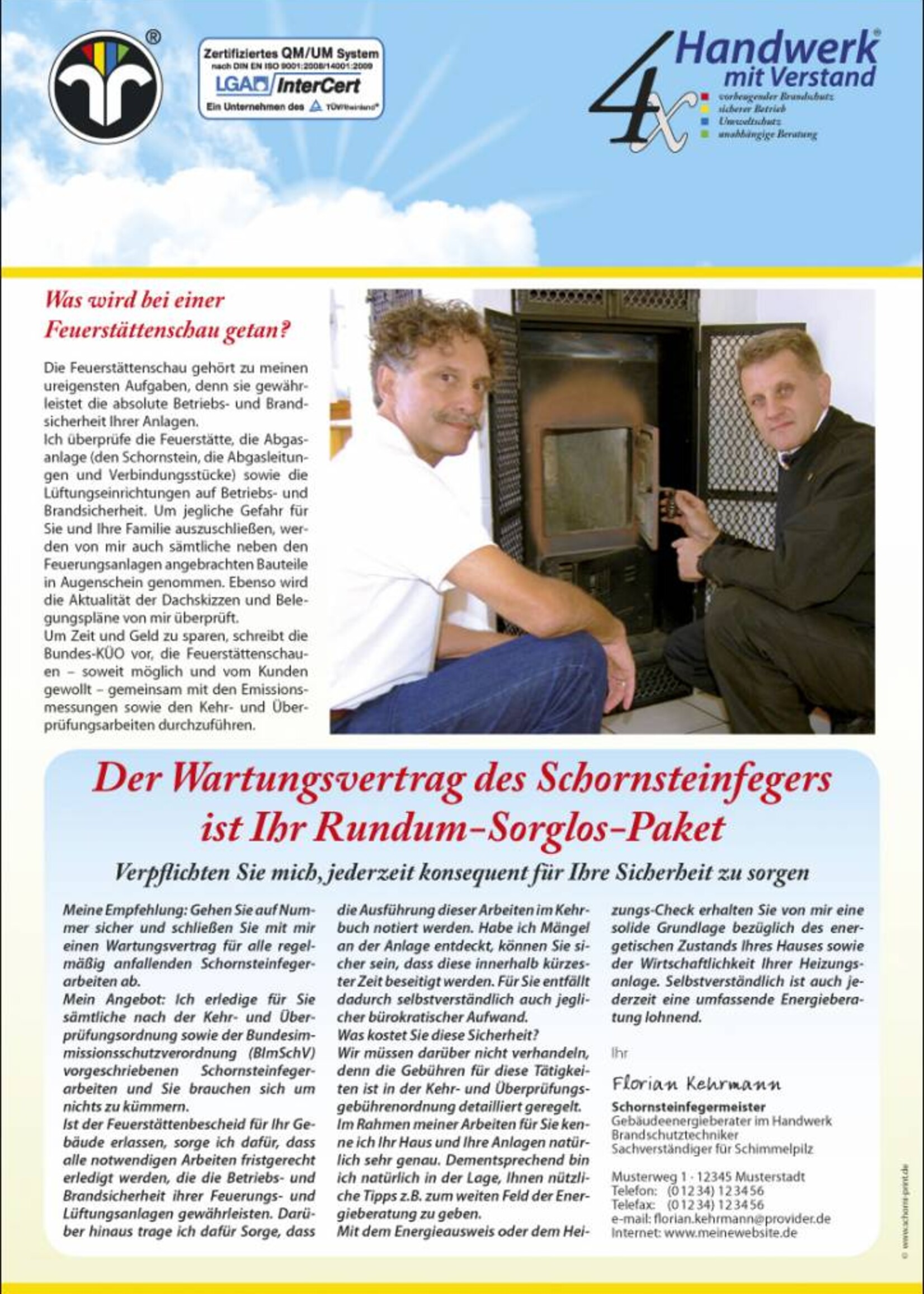 Umwelt & Energie Info extra Feuerstättenbescheid