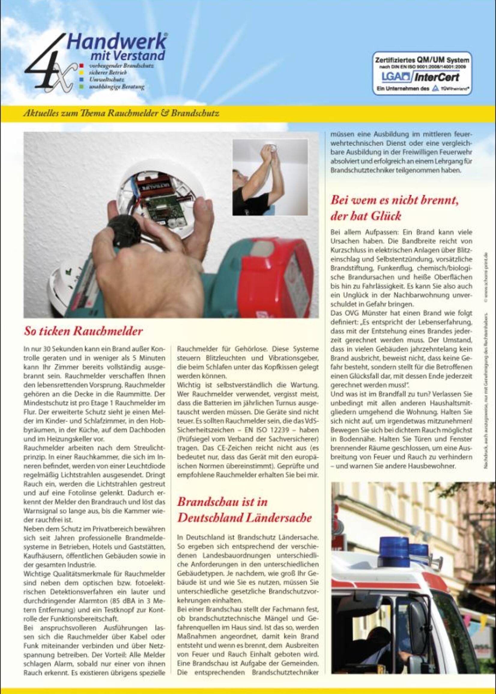 Umwelt & Energie Info extra Brandschutz