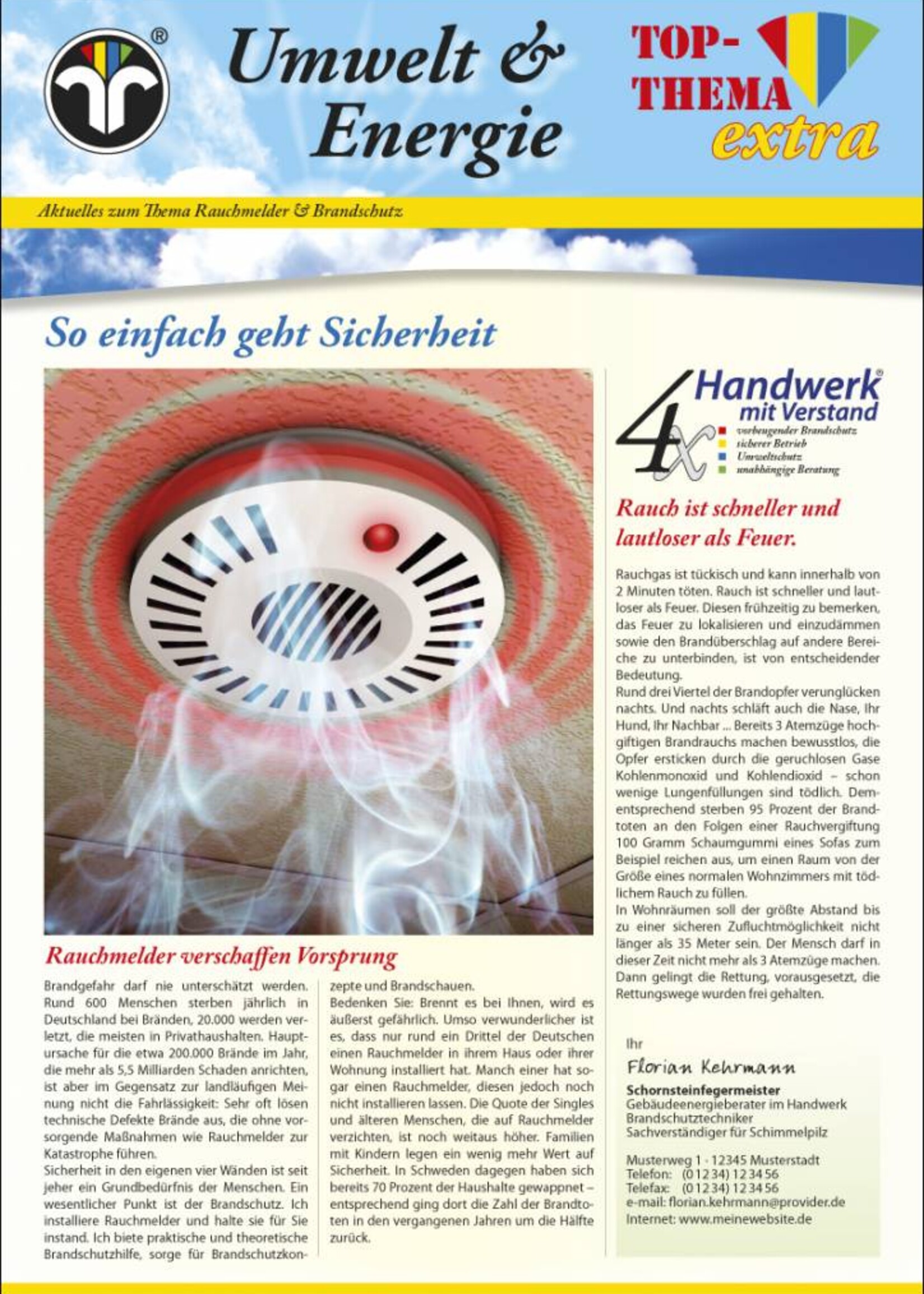 Umwelt & Energie Info extra Brandschutz