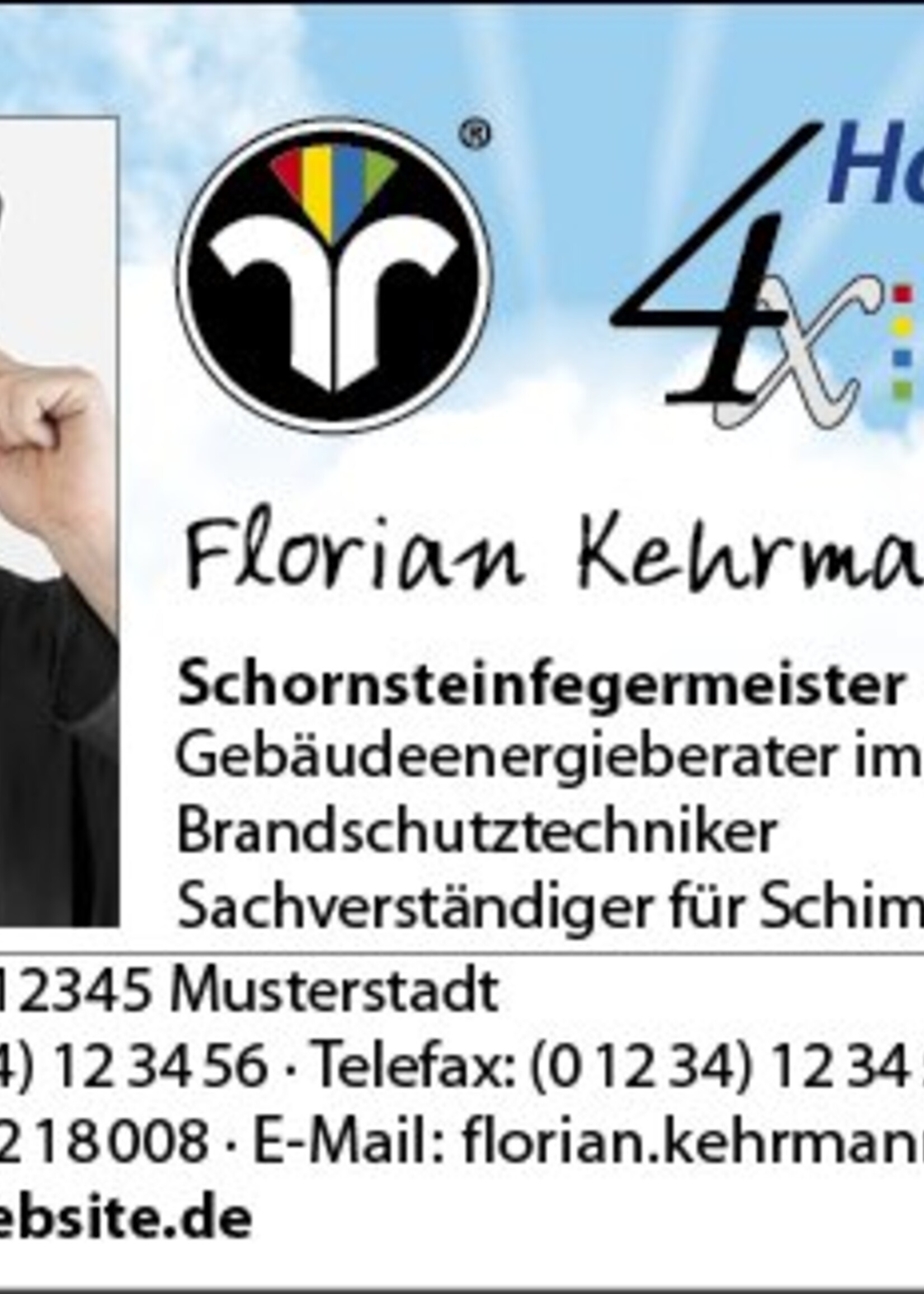 Visitenkarten 1-seitig - Design 1