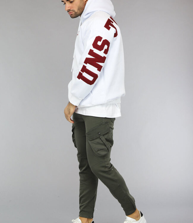 Witte Heren Hoodie met Unstoppable Tekst