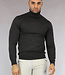 Antraciet Heren Trui met Omgeslagen Col