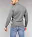 Lichtgrijze Heren Trui met Omgeslagen Col